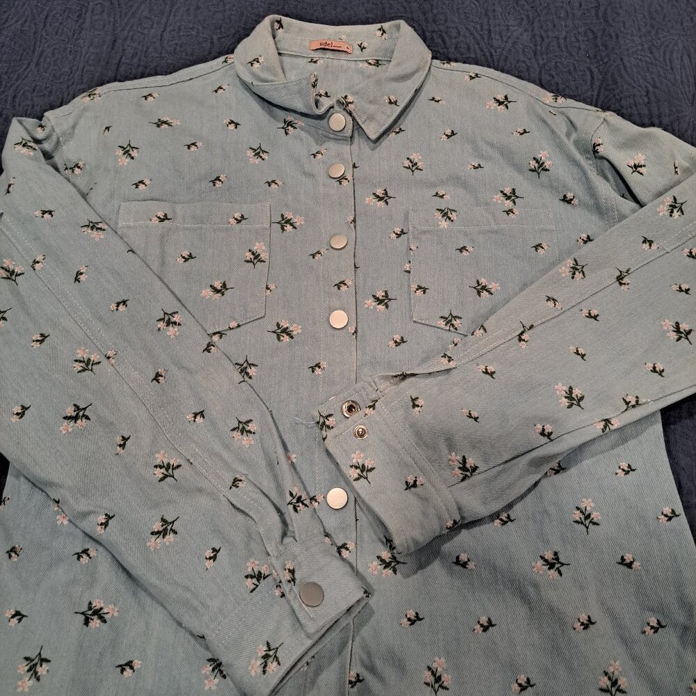 Udel Floral Denim Buttondown